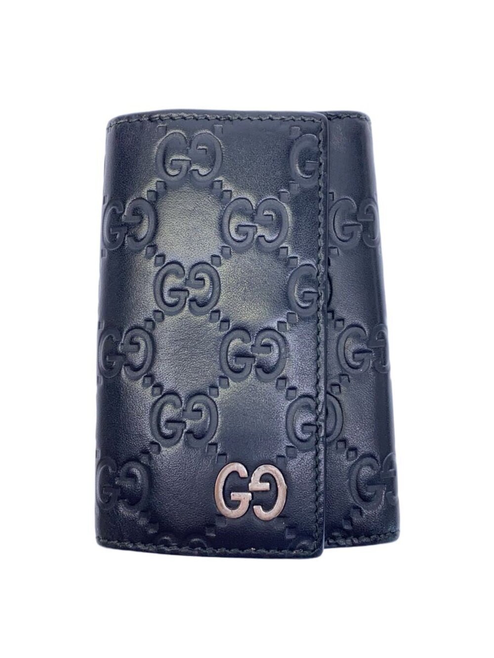 Gucci Key Case Wallet Leather Black